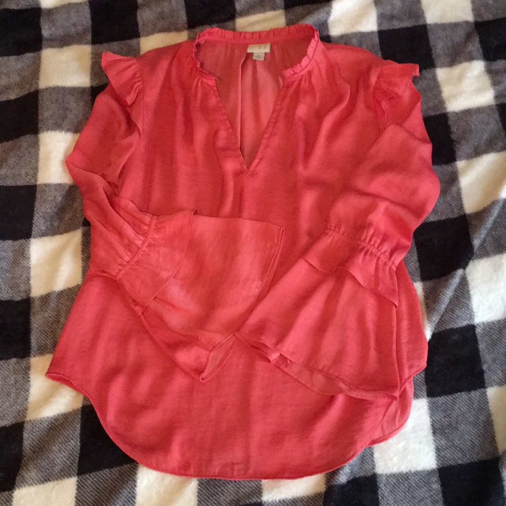 NWOT coral blouse